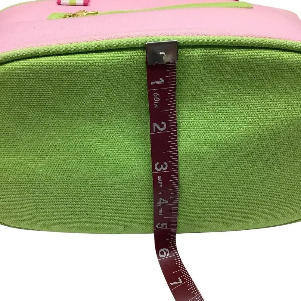 Vintage Lilly Pulitzer Pink Green Beach Tennis Handbag Tote Shoulder Bag Purse
